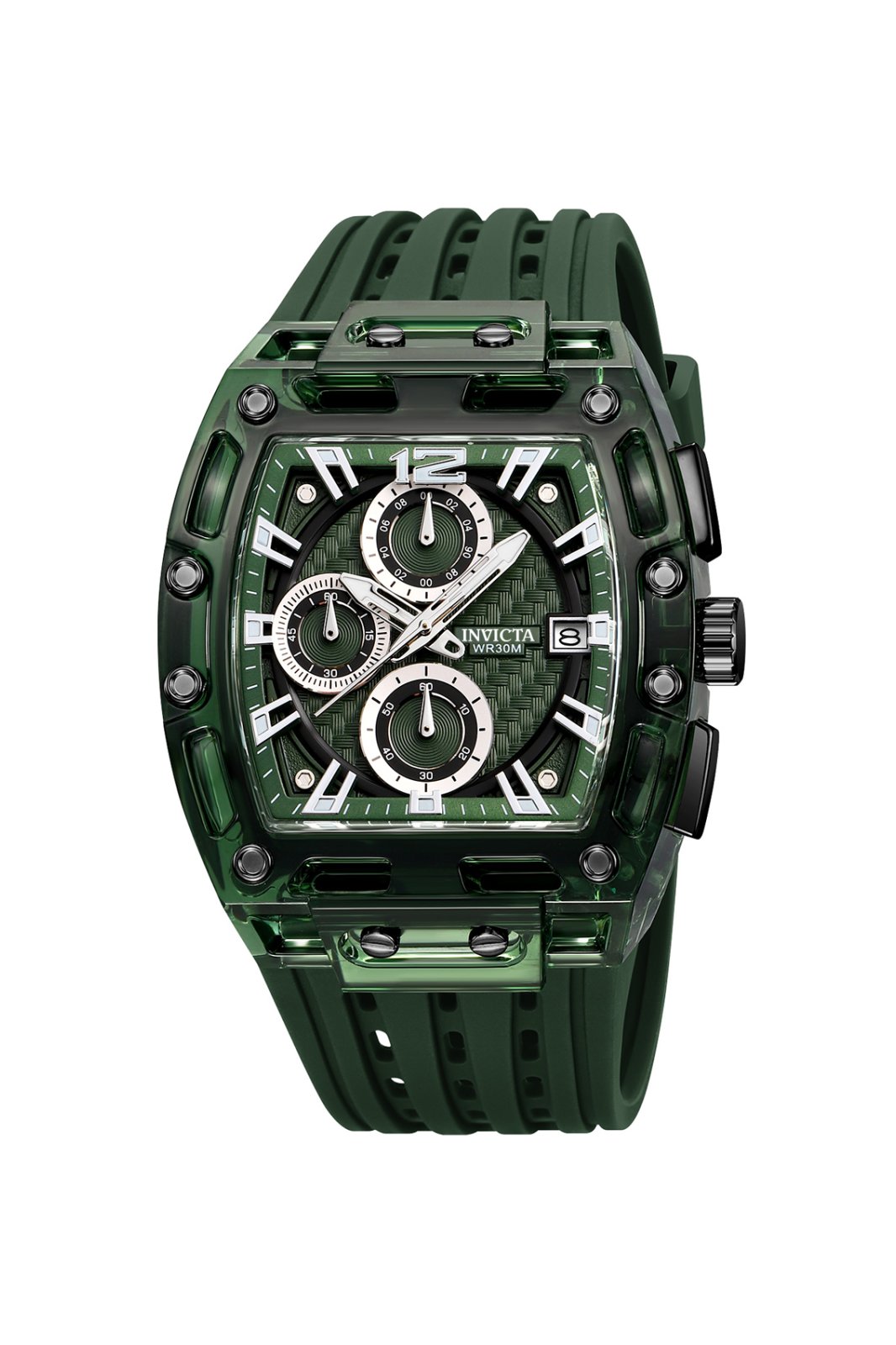 Invicta S1 Rally 70144 Men's Watch - Quartz Movement - Plastic with Green Dial - 42 mm