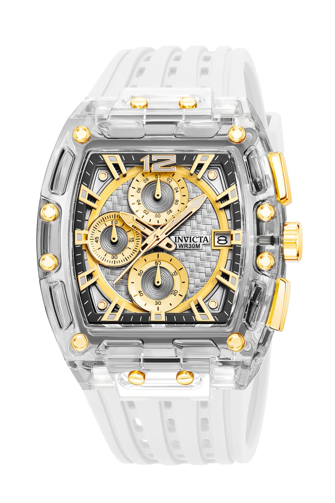 Invicta S1 Rally 70147 Men's Watch - Quartz Movement - Plastic with Gold Dial - 42 mm