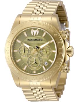 TechnoMarine Manta TM-225013 Reloj de Hombre - Movimiento de Cuarzo - Acero Inoxidable con Esfera Verde - 42 mm