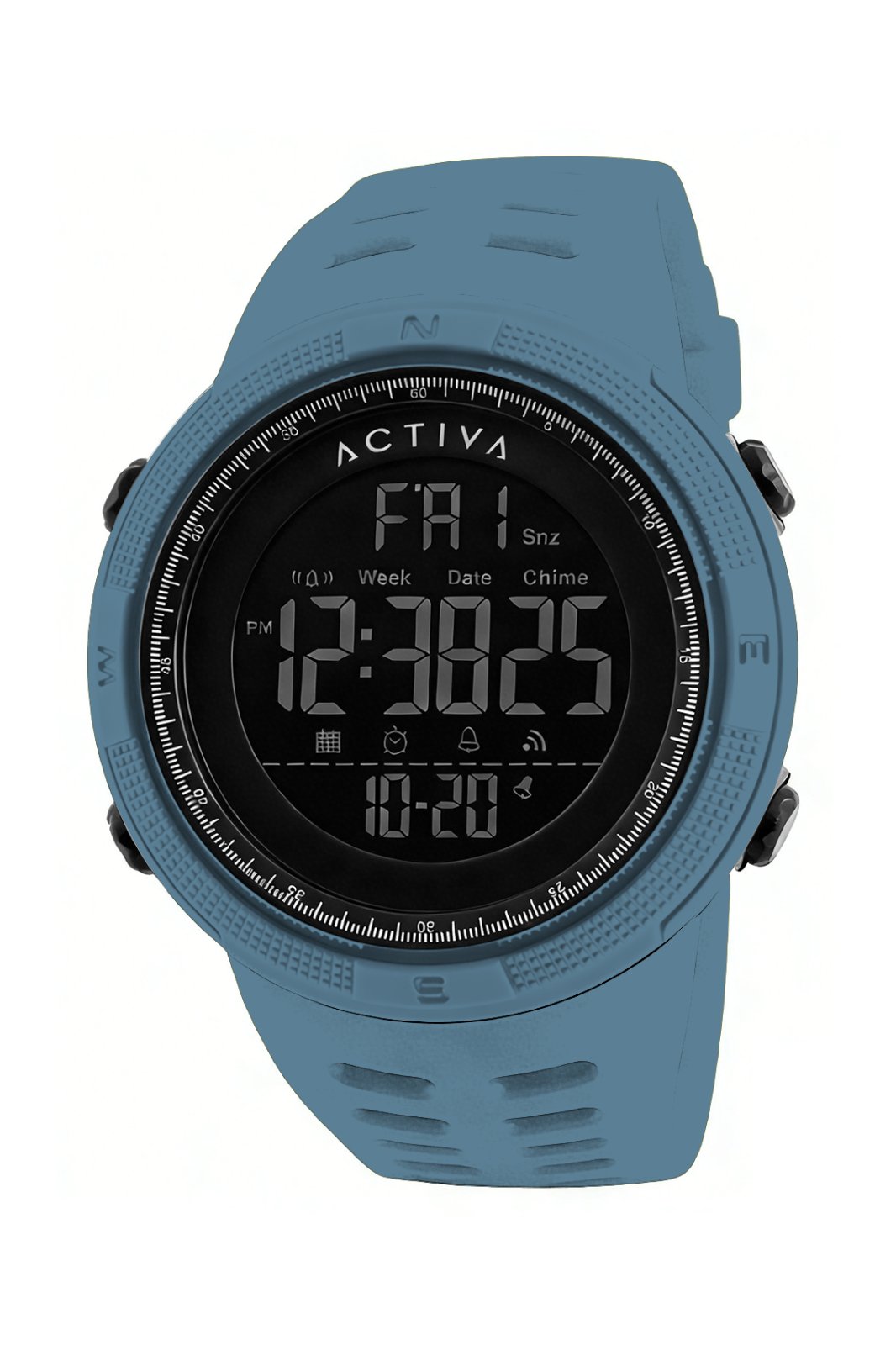 Activa Digital ACW1915-002 Herenhorloge - Digitaal Uurwerk - ABS met Zwarte Wijzerplaat - 50 mm afbeelding