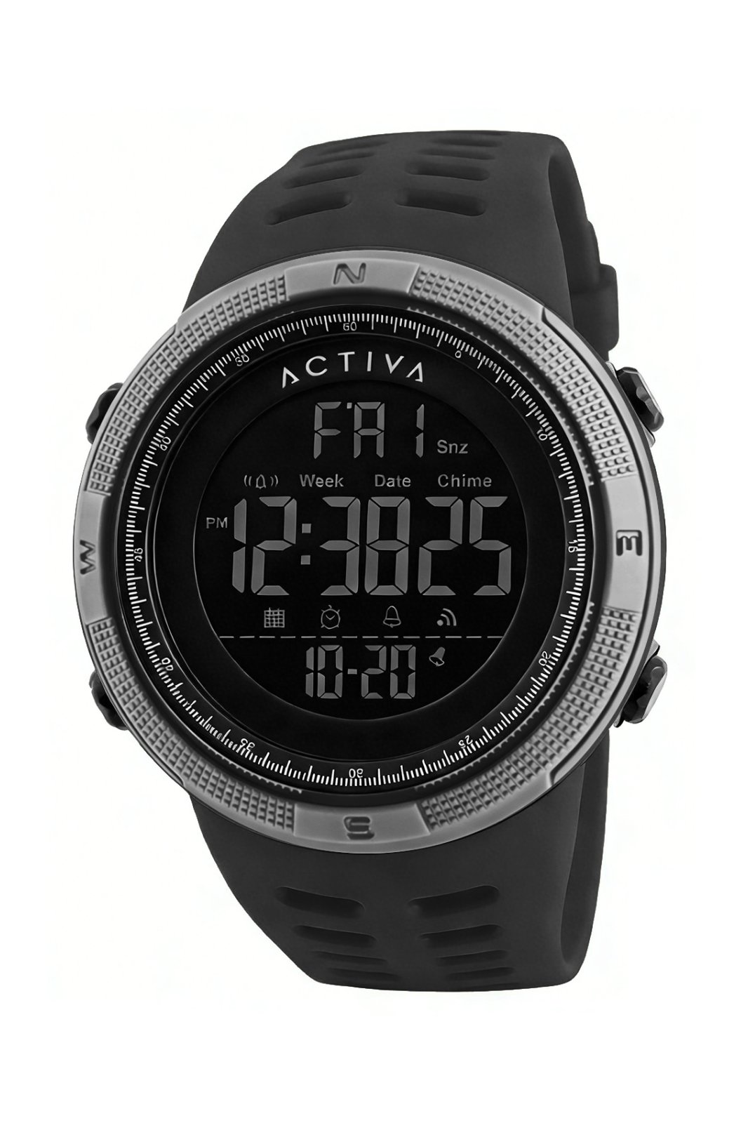 Activa Digital ACW1915-004 Herenhorloge - Digitaal Uurwerk - ABS met Zwarte Wijzerplaat - 50 mm afbeelding