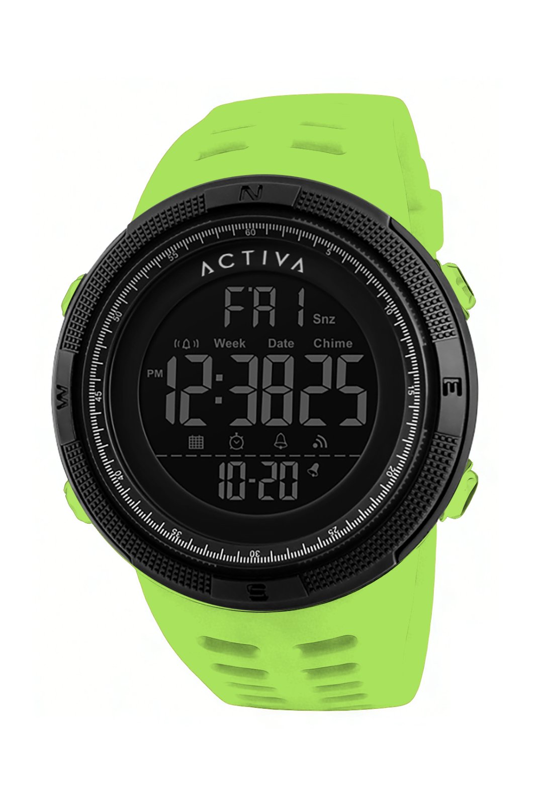 Activa Digital ACW1915-005 Herenhorloge - Digitaal Uurwerk - ABS met Zwarte Wijzerplaat - 50 mm afbeelding
