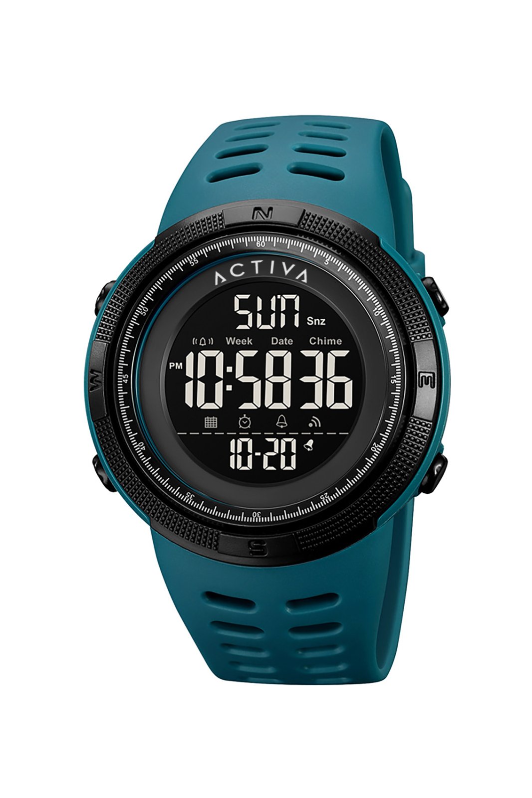 Activa Digital ACW1915-012 Herenhorloge - Digitaal Uurwerk - ABS met Zwarte Wijzerplaat - 50 mm afbeelding