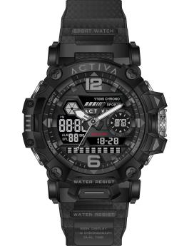 Activa Digital ACW8072-001 Reloj de Hombre - Movimiento Digital - Metal con Esfera Negra - 49 mm