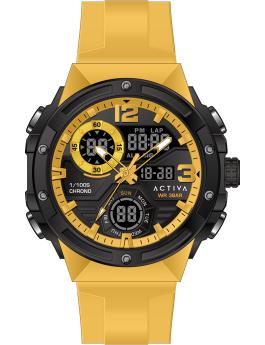 Activa Digital Essentials ACW8118-001 Reloj de Hombre - Movimiento Digital - Abs con Esfera Amarilla - 51 mm