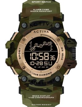 Activa Digital ACW8082-021 Reloj de Hombre - Movimiento Digital - Abs con Esfera Negra - 50 mm