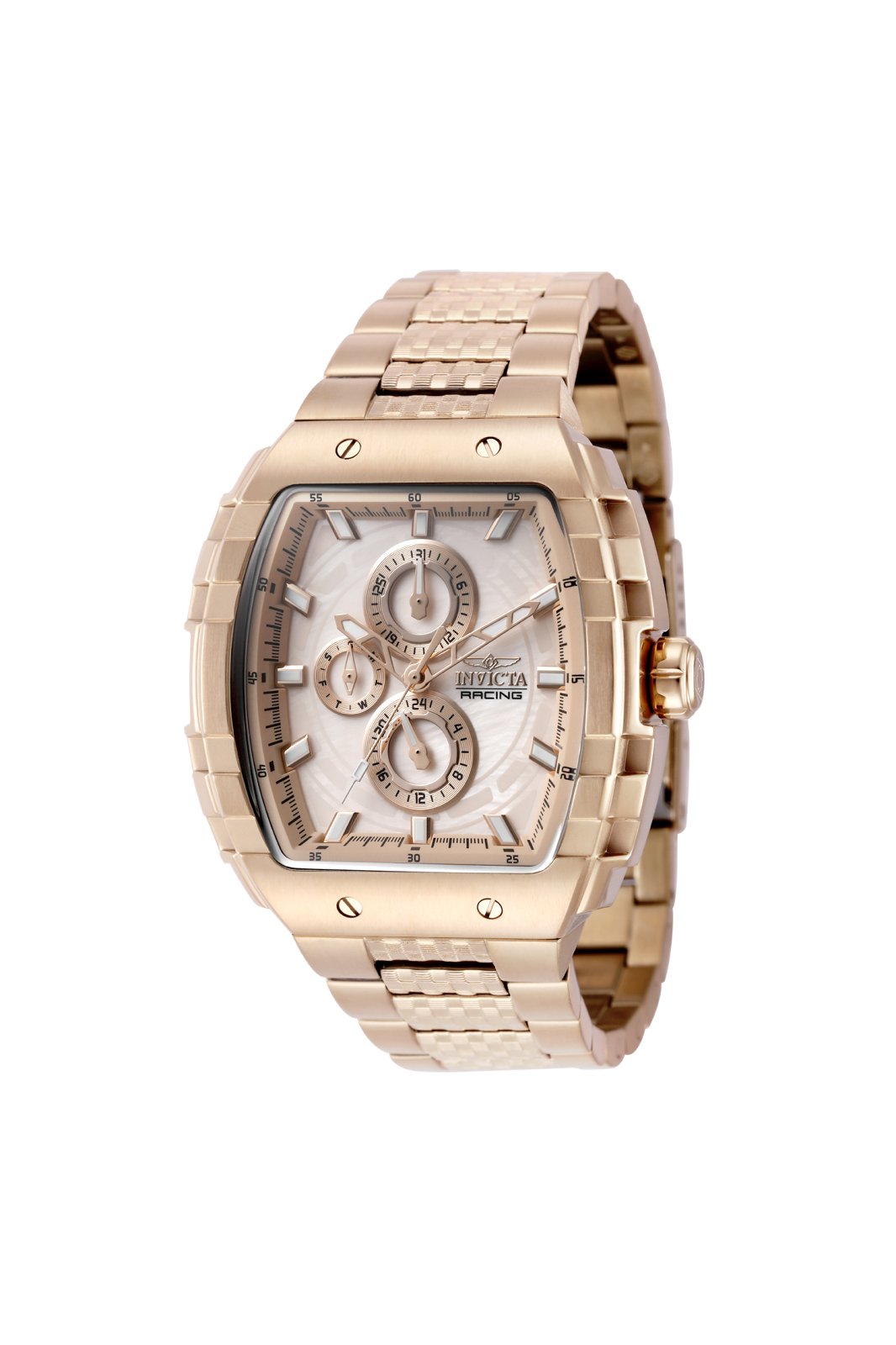 Invicta S1 Rally 50241 Men's Watch - Quartz Movement - Stainless Steel with Rose Gold Dial - 47 mm - iSize Technology