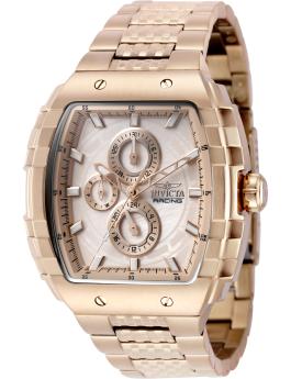 Invicta S1 Rally 50241 Reloj de Hombre - Movimiento de Cuarzo - Acero Inoxidable con Esfera Dorada Rosa - 47 mm - Tecnología iSize