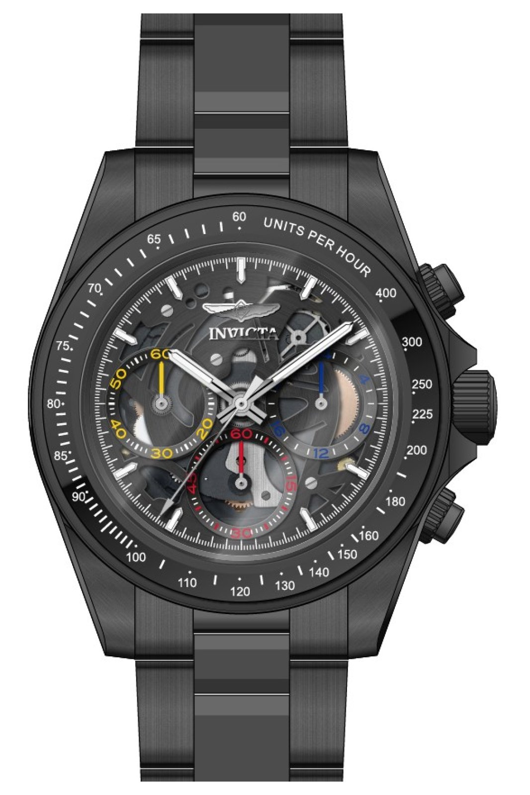 Invicta Speedway 50273 Relógio Masculino - Movimento Quartz - Aço Inoxidável com Mostrador Preto - 39 mm