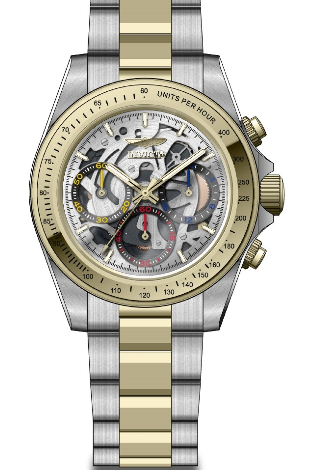 Invicta Speedway 50277 Montre Homme - Mouvement Quartz - Acier Inoxydable avec Cadran Argenté - 39 mm