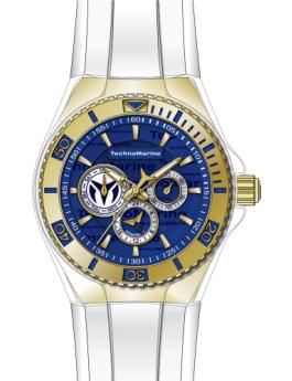 TechnoMarine Cruise TM-118127 Montre Homme - Mouvement à Quartz - Acier Inoxydable avec Cadran Bleu - 46 mm