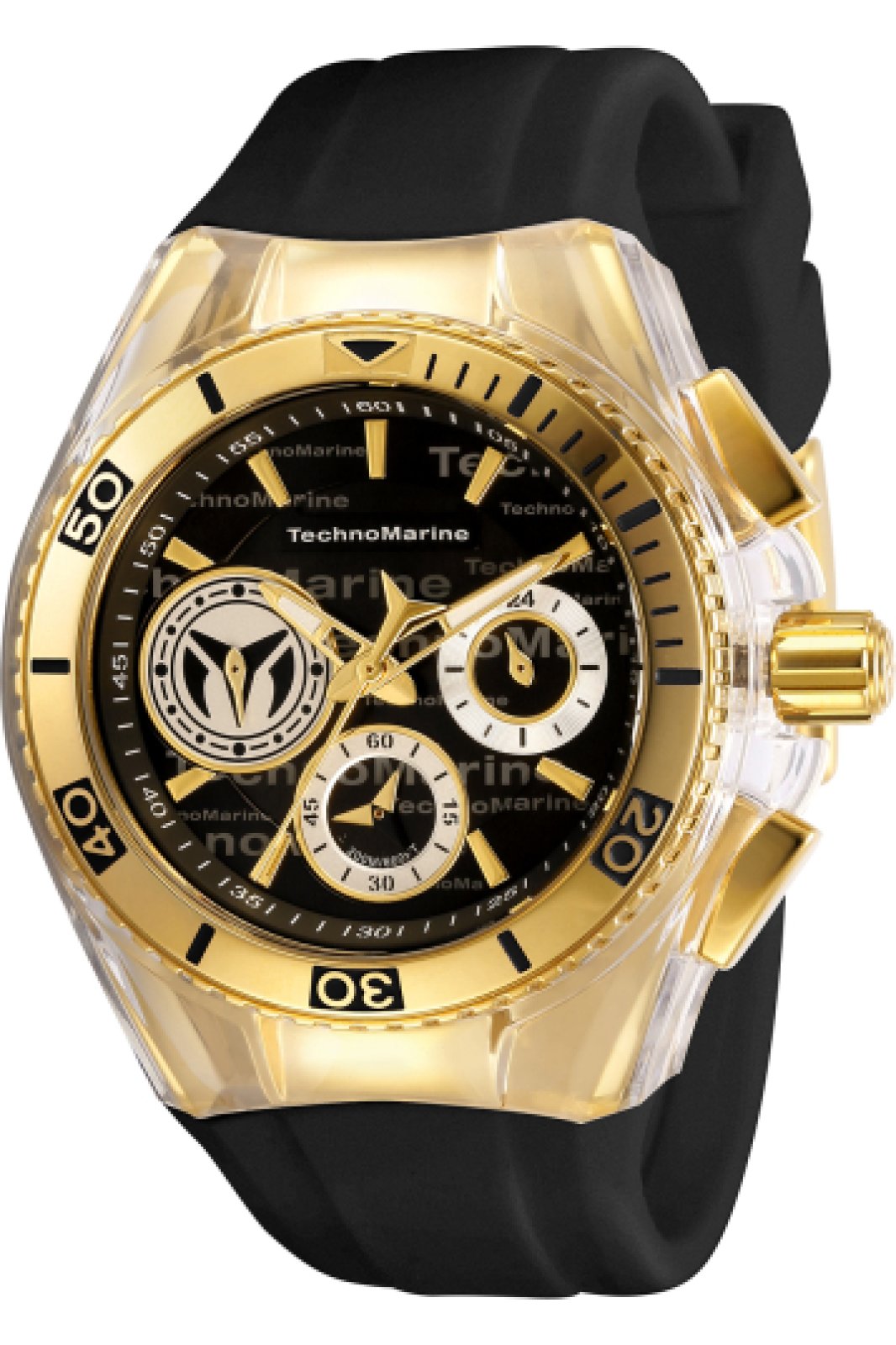 TechnoMarine Cruise TM-118132 Damenuhr - Quarzwerk - Edelstahl mit schwarzem Zifferblatt - 40 mm