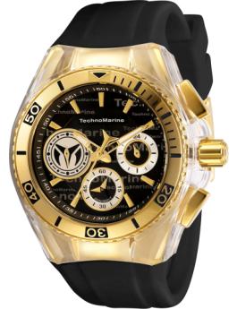 TechnoMarine Cruise TM-118132 Reloj de Mujer - Movimiento de Cuarzo - Acero Inoxidable con Esfera Negra - 40 mm