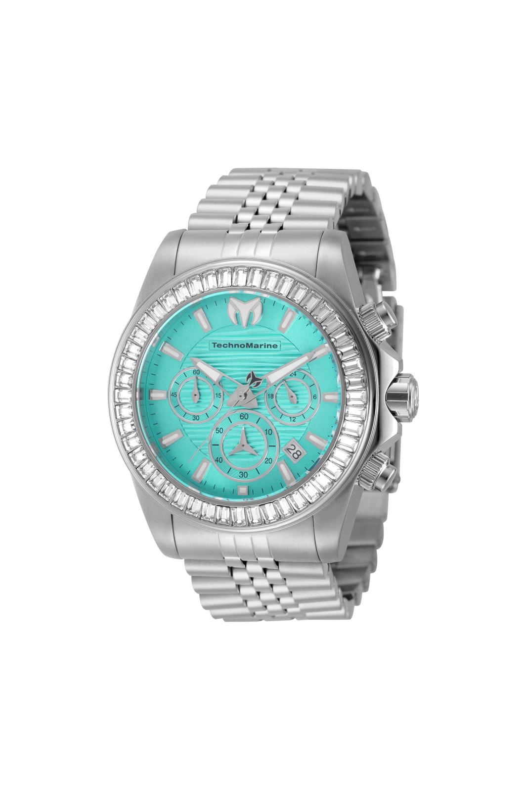 TechnoMarine Manta TM-225015 Herrenuhr - Quarzwerk - Edelstahl mit blauem Zifferblatt - 42 mm