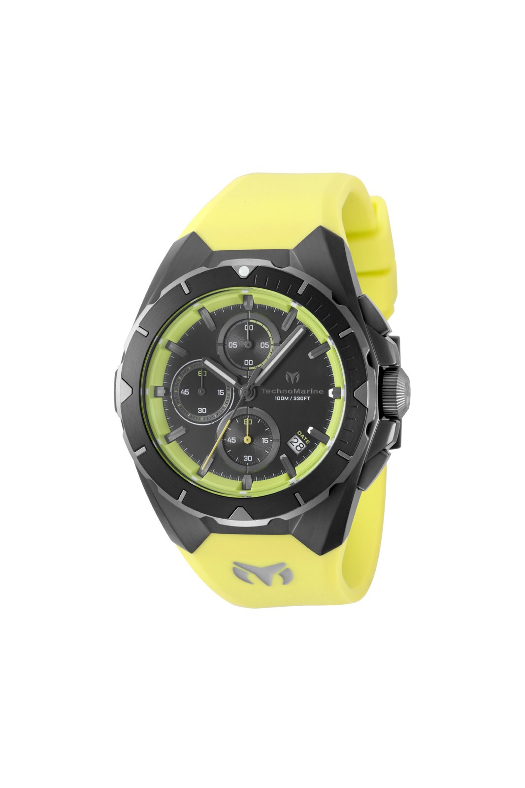 TechnoMarine Ocean TM-318140 Herrenuhr - Quarzwerk - Edelstahl mit schwarzem Zifferblatt - 41 mm