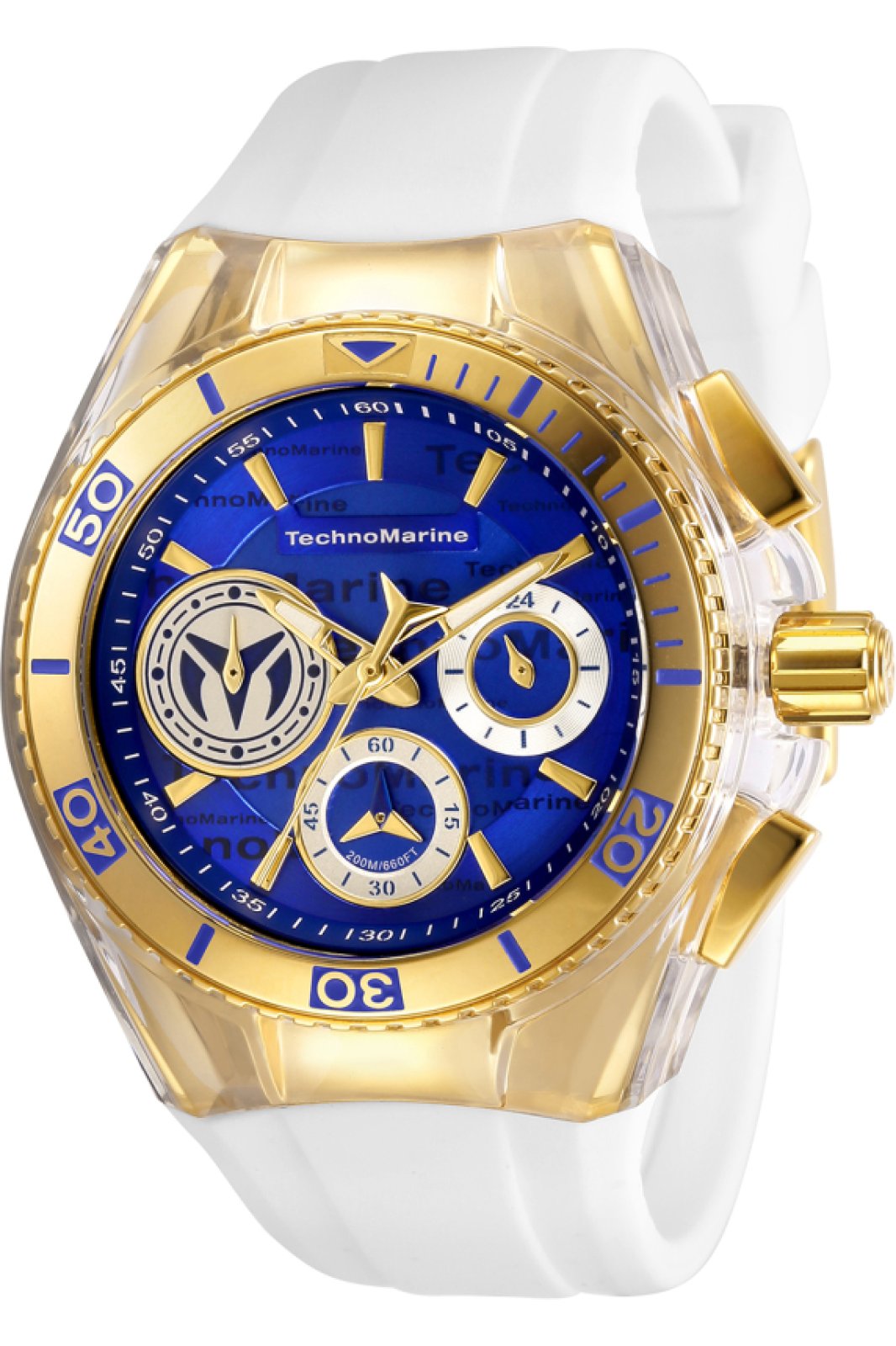 TechnoMarine Cruise TM-118135 Damenuhr - Quarzwerk - Edelstahl mit blauem Zifferblatt - 40 mm