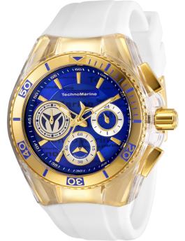 TechnoMarine Cruise TM-118135 Damenuhr - Quarzwerk - Edelstahl mit blauem Zifferblatt - 40 mm