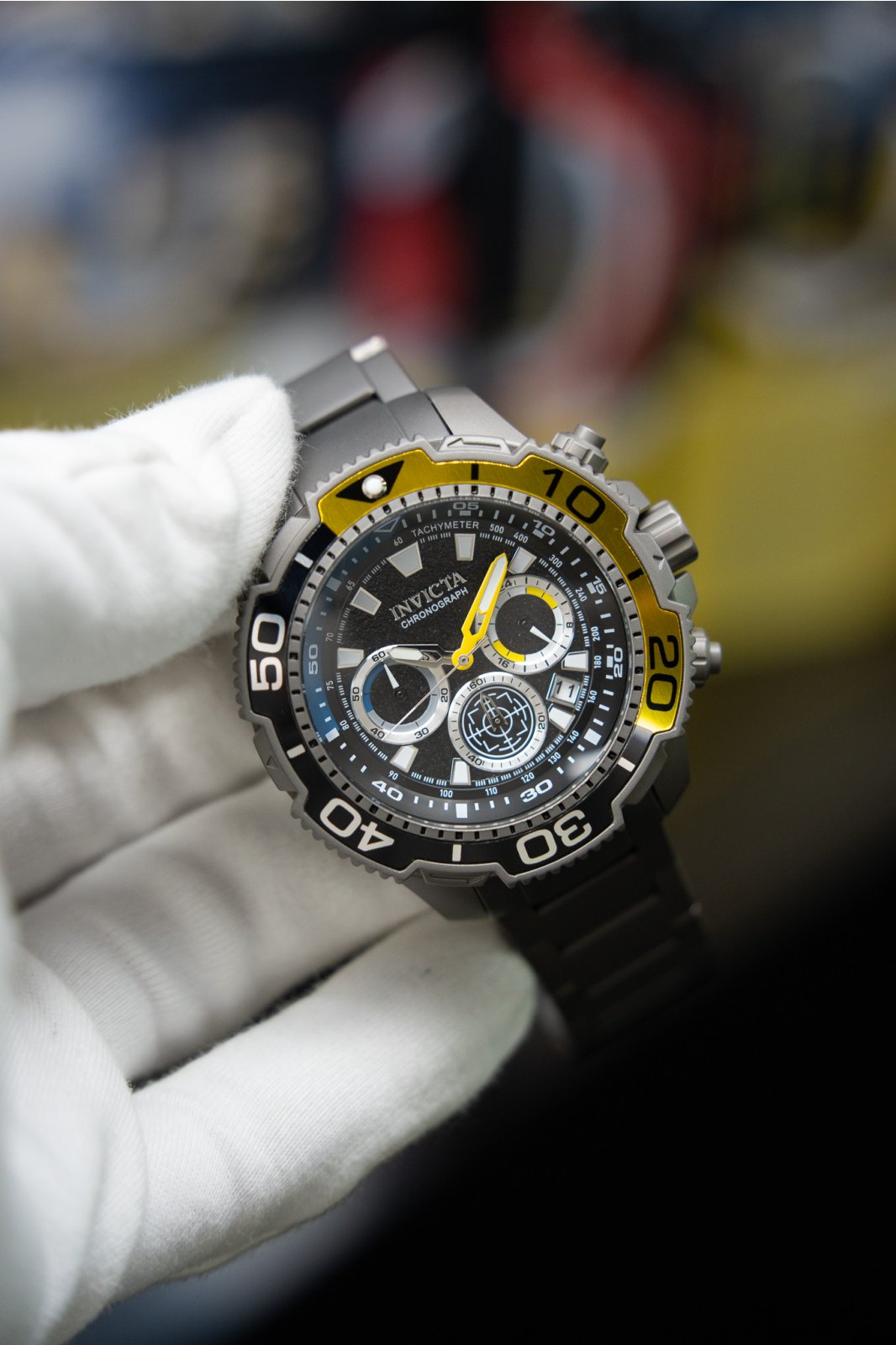 Invicta Ti-22 49492 Reloj para Hombre - Movimiento de Cuarzo - Titanio con Esfera Negra - 48 mm