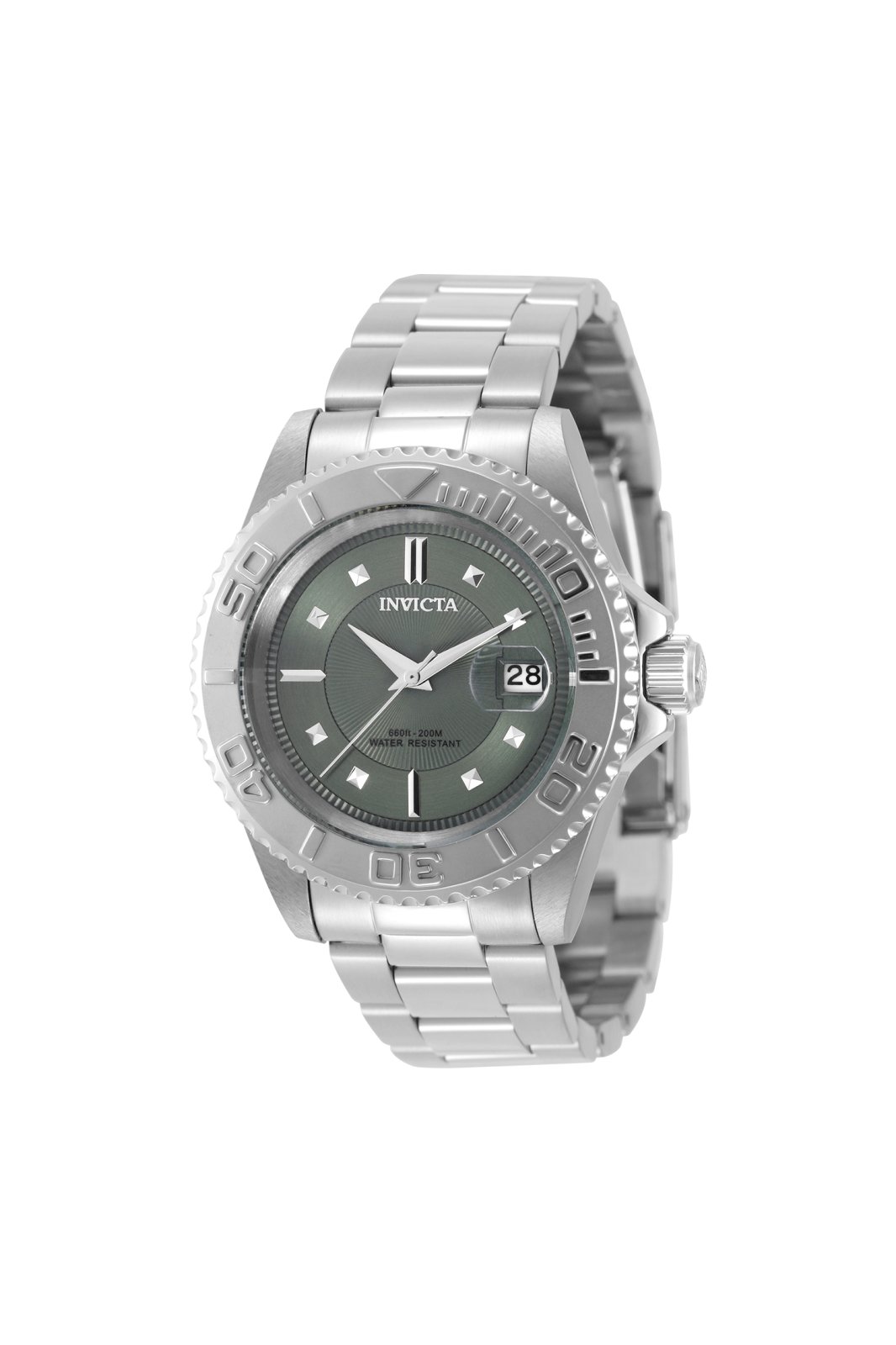 Invicta Pro Diver 49919 Herrenuhr - Quarzwerk - Edelstahl mit grünem Zifferblatt - 40 mm