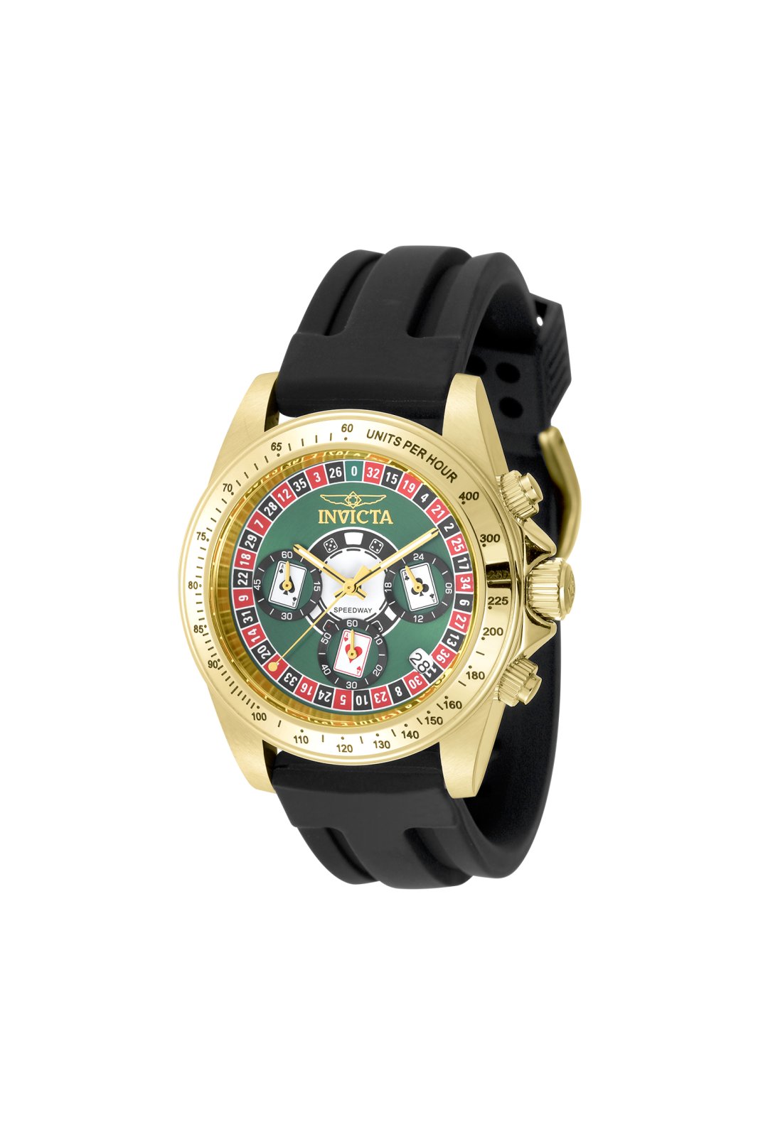 Invicta Speedway 50873 Herrenuhr - Quarzwerk - Edelstahl mit grünem Zifferblatt - 39 mm
