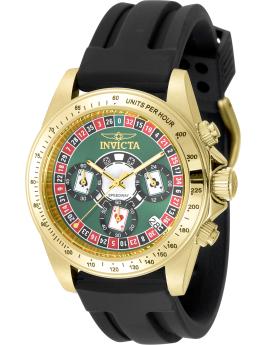 Invicta Speedway 50873 Reloj para Hombre - Movimiento de Cuarzo - Acero Inoxidable con Esfera Verde - 39 mm