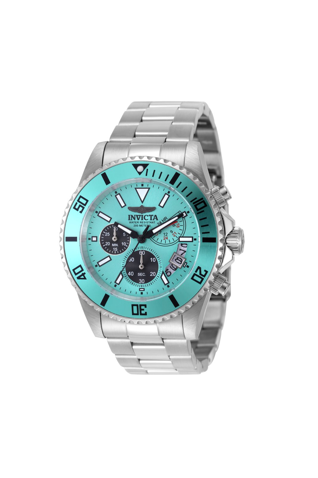 Invicta Pro Diver 51123 Herrenuhr - Quarzwerk - Edelstahl mit blauem Zifferblatt - 44 mm