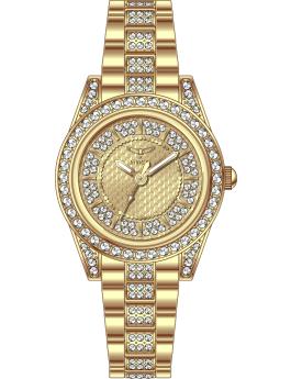 Invicta Wildflower 69063 Reloj para Mujer - Movimiento de Cuarzo - Metal con Esfera Dorada - 32 mm
