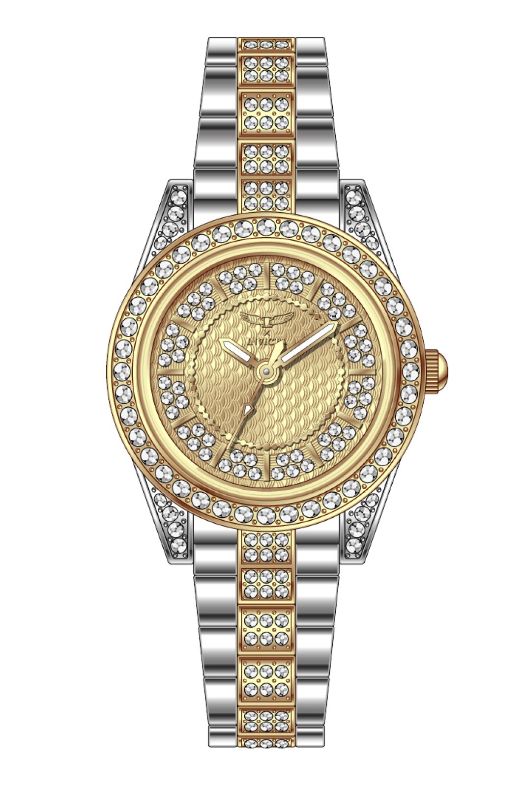 Invicta Wildflower 69064 Relógio Feminino - Movimento Quartz - Metal com Mostrador Dourado - 32 mm
