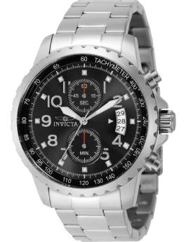 Invicta Specialty 69789 Reloj para Hombre - Movimiento de Cuarzo - Acero con Esfera Negra - 47 mm