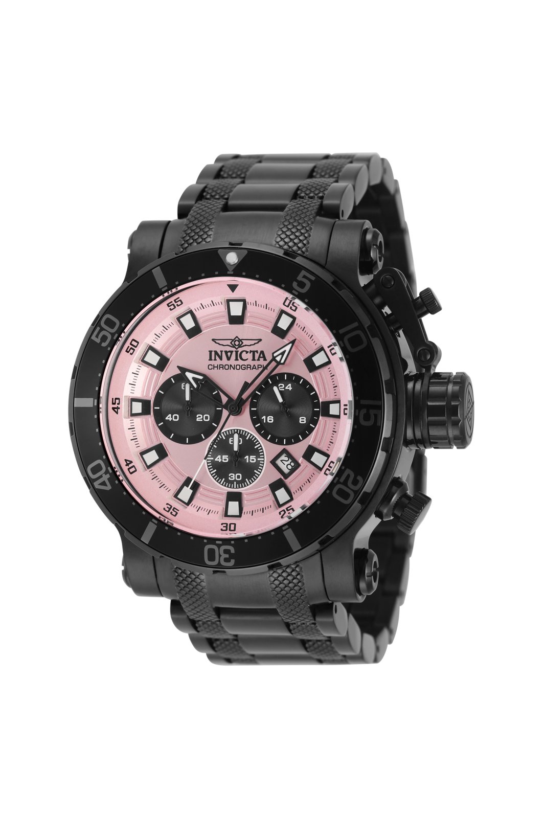Invicta Coalition Forces 49228 Reloj de Hombre - Movimiento de Cuarzo - Acero Inoxidable con Esfera Rosa - 52 mm