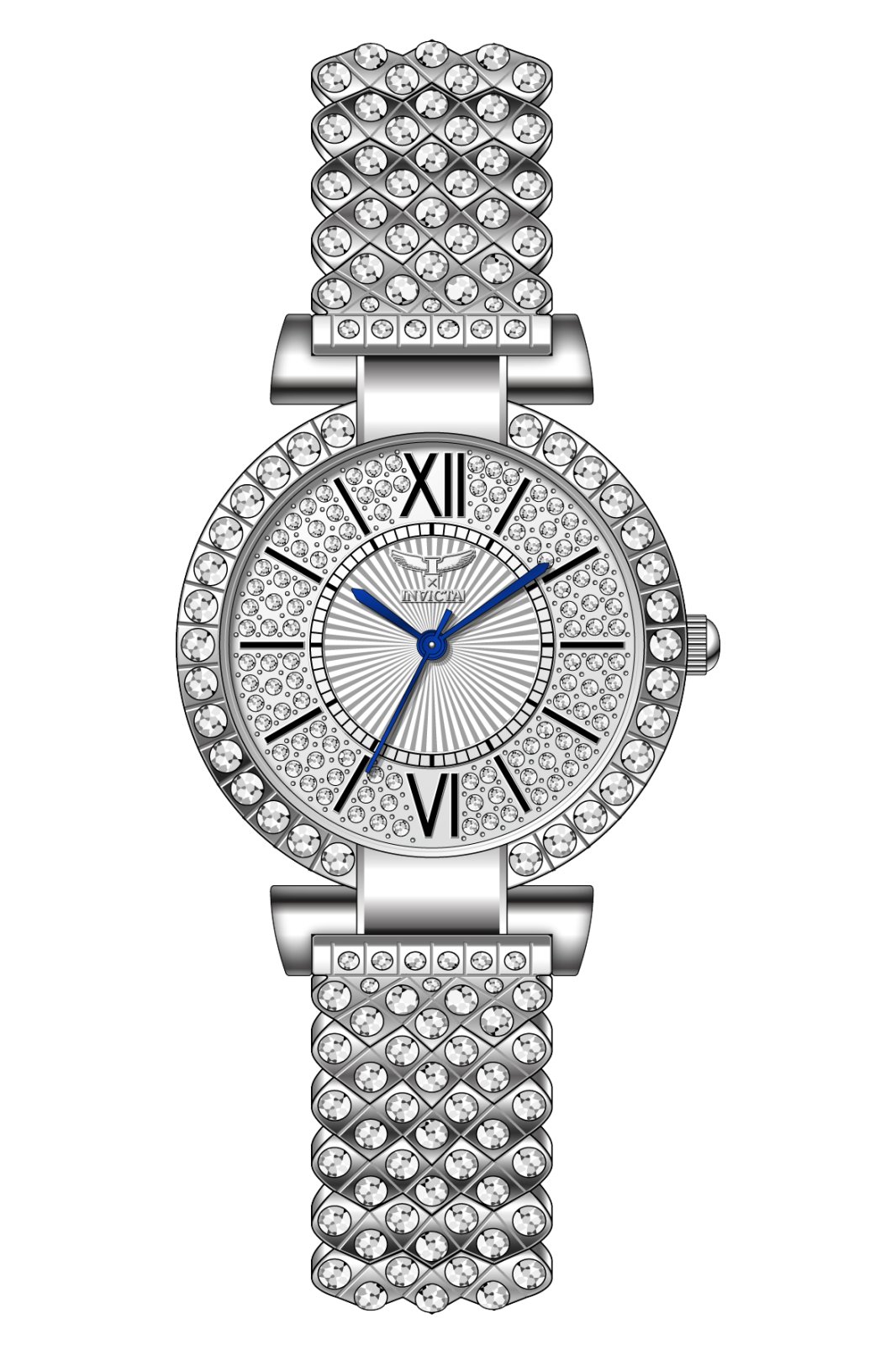 Invicta Wildflower 69060 Relógio Feminino - Movimento Quartz - Metal com Mostrador Branco - 34 mm