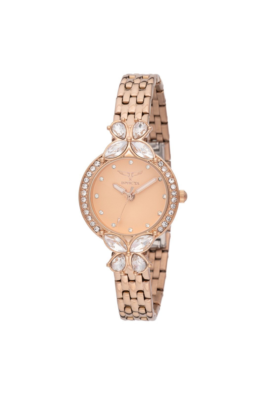 Invicta Wildflower 69098 Reloj de Mujer - Movimiento de Cuarzo - Metal con Esfera Dorada Rosa - 30 mm