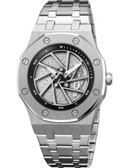 Invicta Speedway 69486 Reloj para Hombre - Movimiento de Cuarzo - Metal con Esfera Plateada - 42 mm