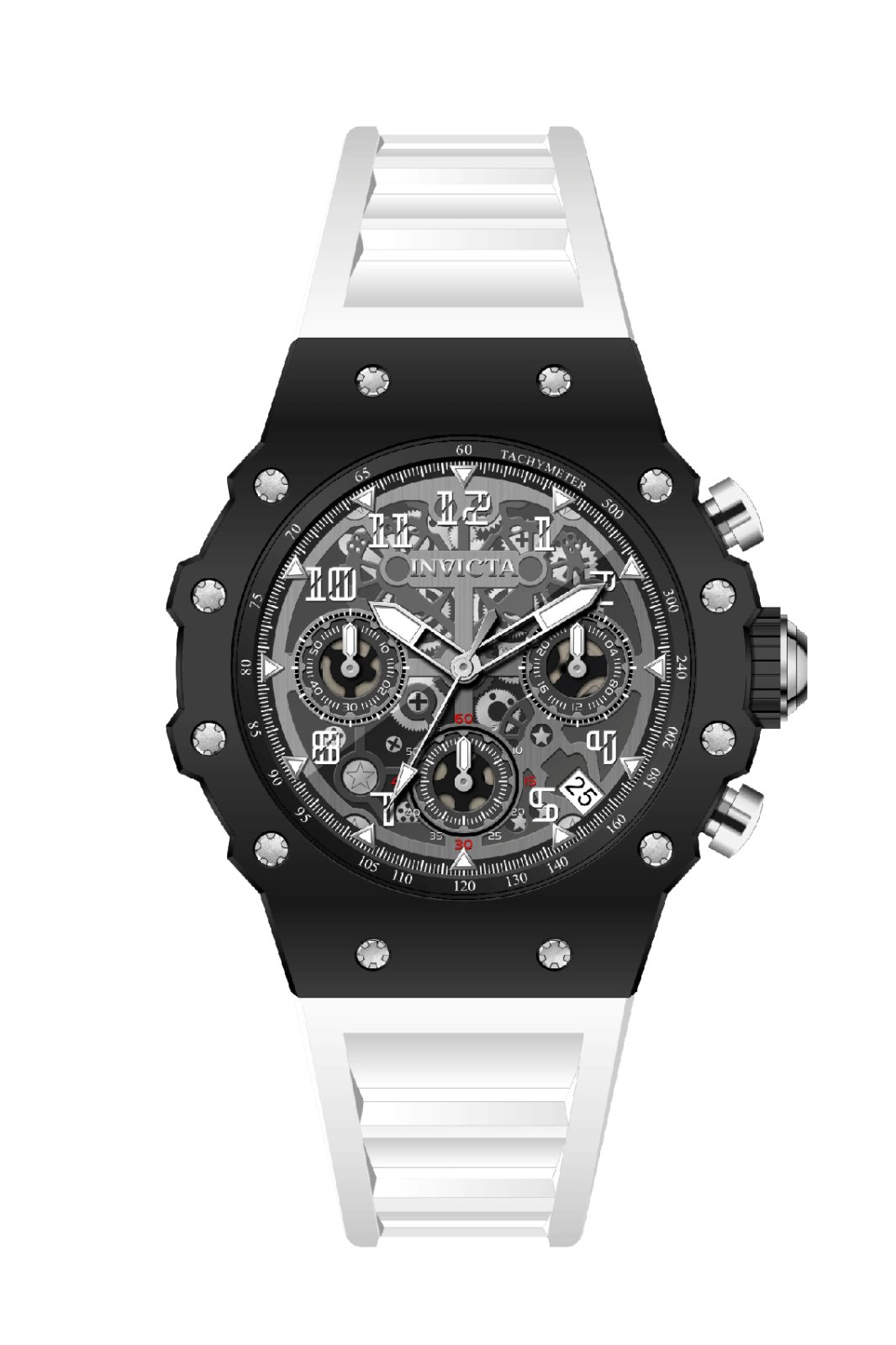 Invicta Racing 69616 Relógio Masculino - Movimento Quartz - Acrílico com Mostrador Prateado - 40 mm