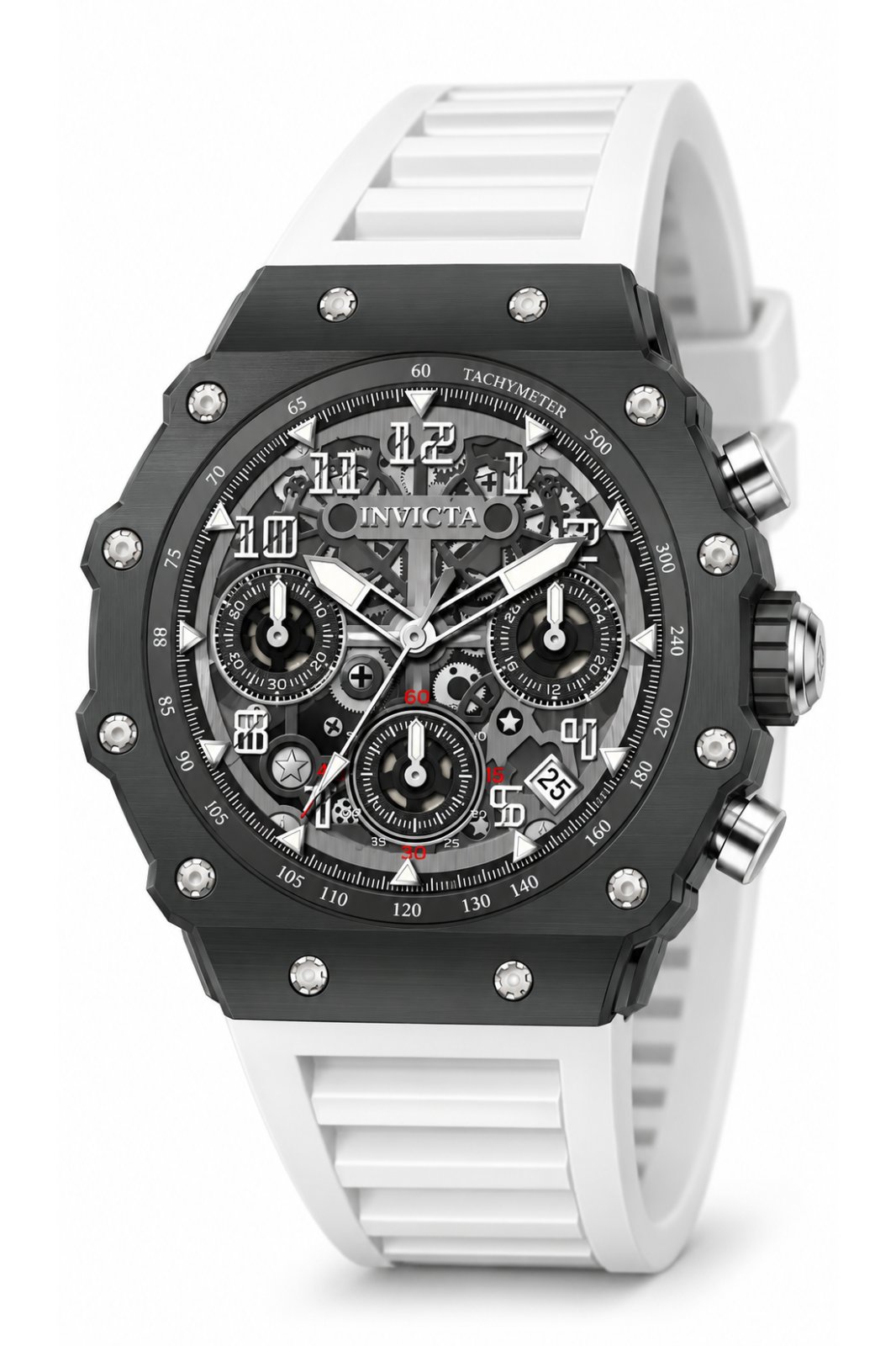 Invicta Racing 69618 Ανδρικό Ρολόι - Κίνηση Quartz - Ακρυλικό με Ασημί Καντράν - 40 mm