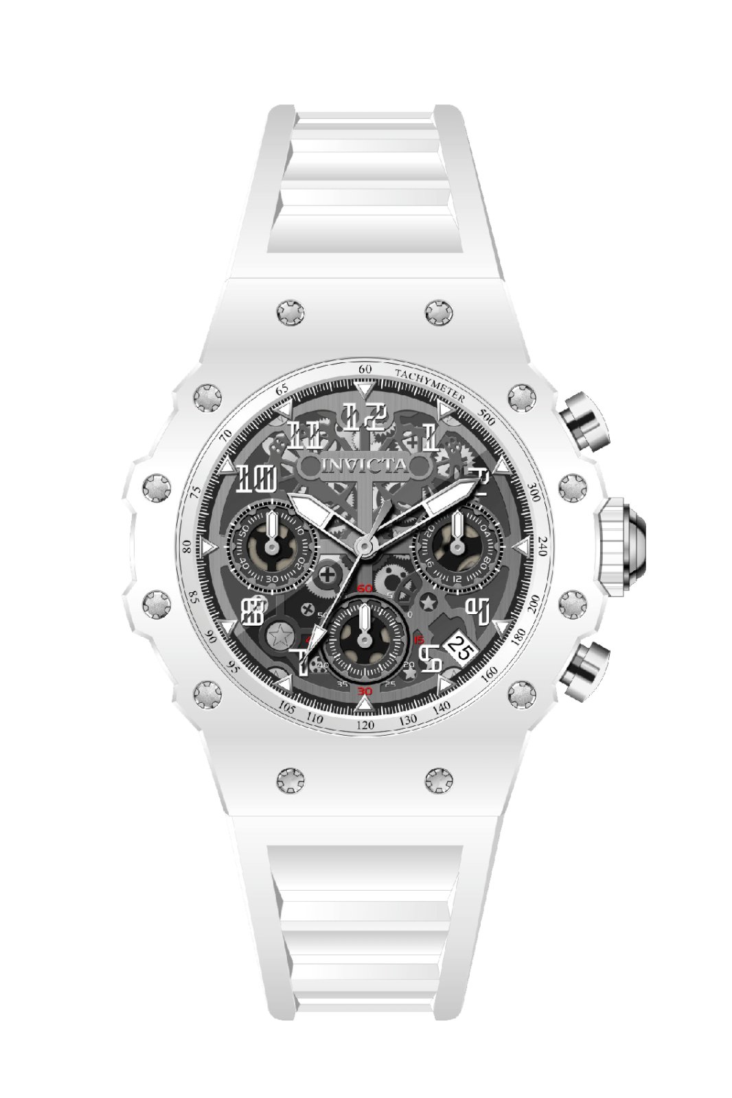 Invicta Racing 69619 Relógio Masculino - Movimento Quartz - Acrílico com Mostrador Prateado - 40 mm