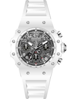 Invicta Racing 69619 Reloj para Hombre - Movimiento de Cuarzo - Acrílico con Esfera Plateada - 40 mm