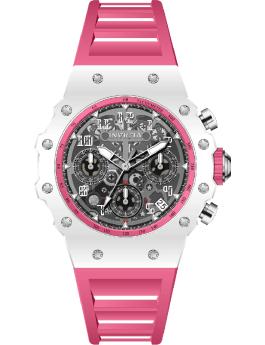 Invicta Racing 69620 Reloj para Hombre - Movimiento de Cuarzo - Acrílico con Esfera Plateada - 40 mm