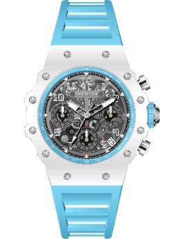 Invicta Racing 69621 Reloj para Hombre - Movimiento de Cuarzo - Acrílico con Esfera Plateada - 40 mm