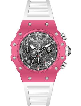 Invicta Racing 69624 Reloj para Hombre - Movimiento de Cuarzo - Acrílico con Esfera Plateada - 40 mm