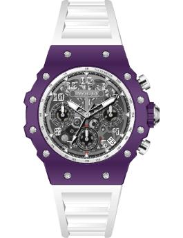 Invicta Racing 69626 Reloj para Hombre - Movimiento de Cuarzo - Acrílico con Esfera Plateada - 40 mm