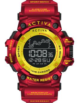 Activa Digital ACW8082-015 Reloj Unisex - Movimiento Digital - ABS con Esfera Negra - 50 mm