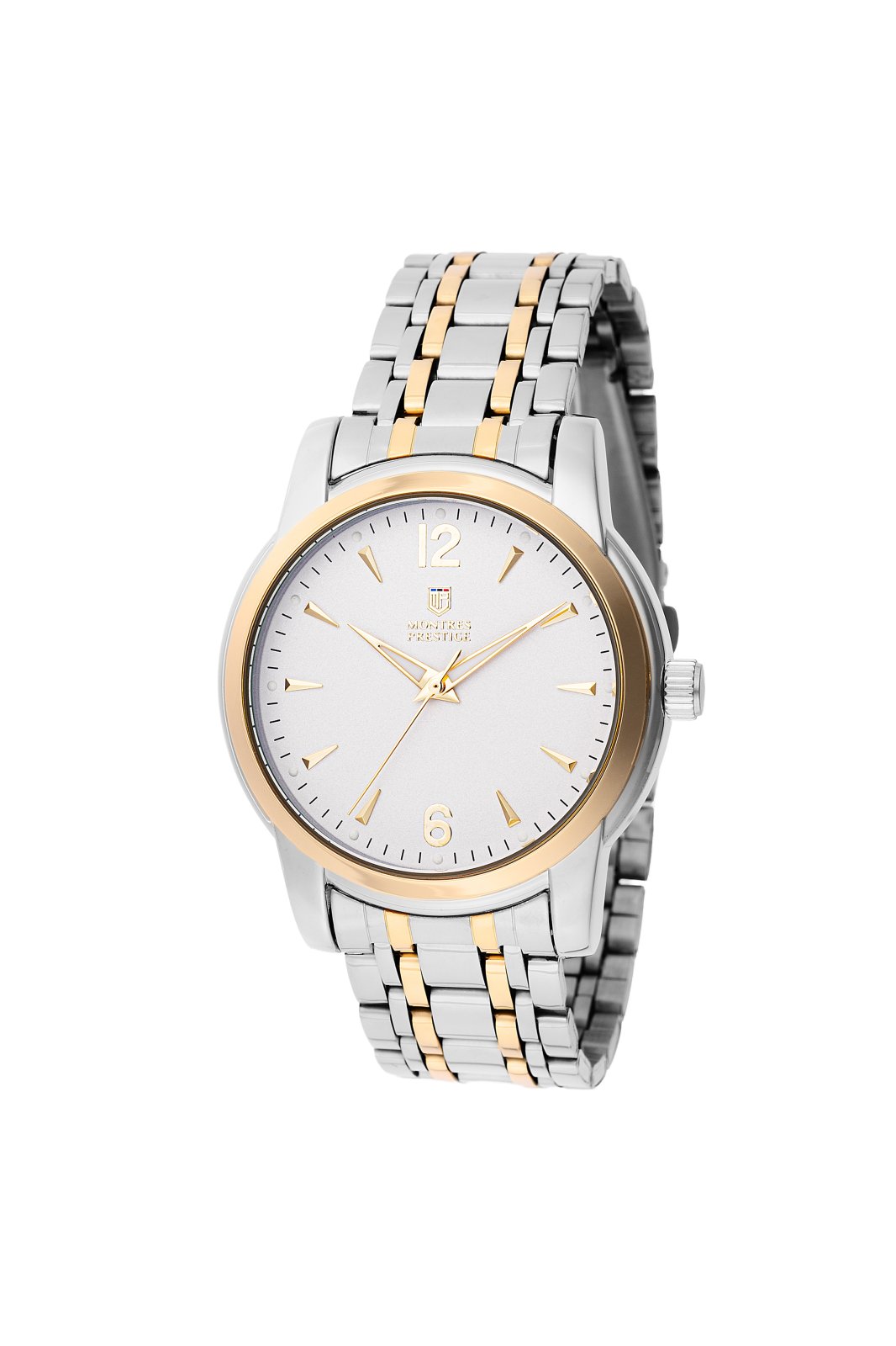 Montres Prestige Classic MPW-0031 Herrenuhr - Quarzwerk - Metall mit weißem Zifferblatt - 41 mm