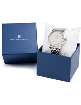Montres Prestige Classic MPW-0031 Herenhorloge - Quartz Uurwerk - Metaal met Witte Wijzerplaat - 41 mm