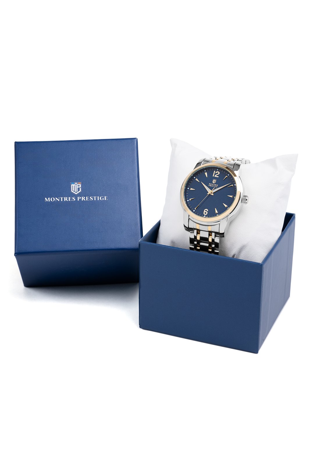 Montres Prestige Classic MPW-0033 Montre Homme - Mouvement Quartz - Métal avec Cadran Bleu - 41 mm