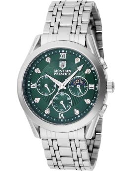 Montres Prestige Classic MPW-0057 Reloj de Hombre - Movimiento de Cuarzo - Metal con Esfera Verde - 40 mm