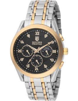 Montres Prestige Classic MPW-0059 Reloj de Hombre - Movimiento de Cuarzo - Metal con Esfera Negra - 40 mm