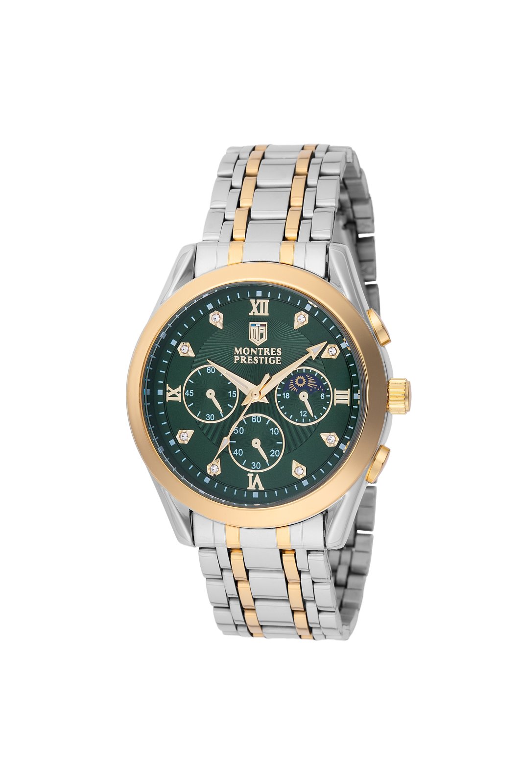 Montres Prestige Classic MPW-0060 Montre Homme - Mouvement Quartz - Métal avec Cadran Vert - 40 mm