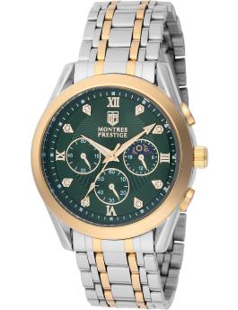 Montres Prestige Classic MPW-0060 Reloj de Hombre - Movimiento de Cuarzo - Metal con Esfera Verde - 40 mm