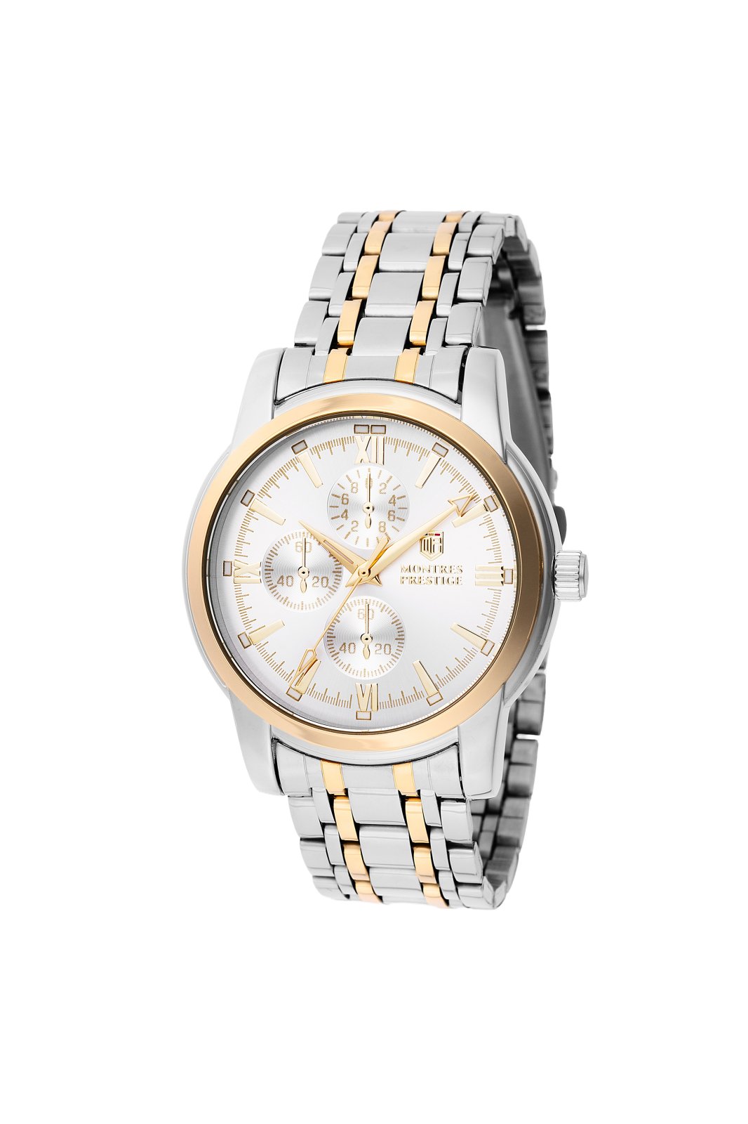 Montres Prestige Classic MPW-0066 Montre Homme - Mouvement Quartz - Métal avec Cadran Blanc - 41 mm